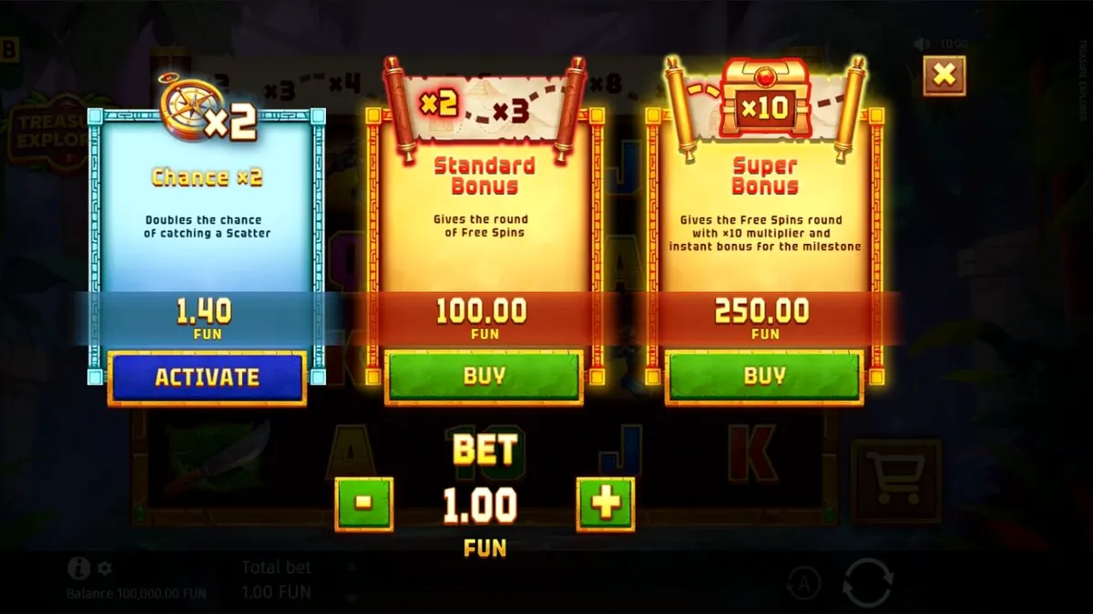 Laura Loot menjelajahi reruntuhan Aztec dalam slot Treasure Explorer